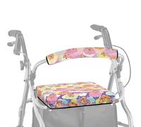 ASQVTIFE Cute Capybara Walker Covers per Sedile e Schienale per Anziani Animali Carini Cuore Rollator Walker Accessori Copertura per Lady Handle Covers per Rollator Walker