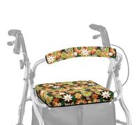 ASQVTIFE Daisy Rollator Walker con copertura di protezione del sedile per Lady Hippie Lotus Walker Accessori per deambulatore pieghevole con copri maniglia per camminatori Accessori Decor