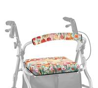 ASQVTIFE Deambulatore a farfalla rosa con copertura di protezione del sedile per anziani Flower Walker accessori per deambulatore pieghevole con sedile morbido copertura antipolvere per anziani in