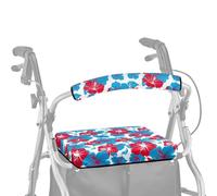 ASQVTIFE Deambulatore a forma di fiore tropicale con copertura di protezione del sedile per Lady Walker Accessori per deambulatore pieghevole con copri maniglia per camminatori Accessori Decor
