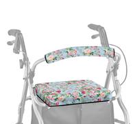 ASQVTIFE Deambulatore a forma di fiori rosa con copertura di protezione per sedile per Lady Flowers Walker per anziani, con coprisedili, copertura morbida antipolvere per anziani in vita assistita, 2