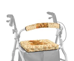 ASQVTIFE Highland Cow Rollator Walker Coprisedile e Schienale per Uomini e Donne Animali Walker Accessori per Deambulatore Pieghevole con Coprisedili per Walker Rimovibile Lavabile