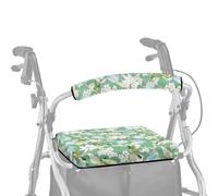 ASQVTIFE Hummingbird Flower Drive Rollator Walker Coprisedile per anziani Walker Accessori per deambulatore pieghevole con sedile morbido copertura antipolvere per anziani in vita assistita 2 pezzi