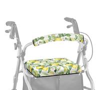ASQVTIFE Lemon Flower Drive Rollator Walker con parti di ricambio universali per deambulatori deambulatori e schienali, copri ruote per deambulatori e deambulatori