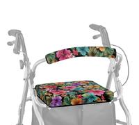 ASQVTIFE Morning Glory Walker Set di cuscini imbottiti per deambulatore e schienale, per anziani con guida assistita, deambulatore e deambulatore con parti di ricambio per sedile
