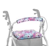 ASQVTIFE Pink Butterfly Drive Rollator Walker Coprisedile per anziani Walker Accessori per deambulatore pieghevole con sedile morbido copertura antipolvere per anziani in vita assistita 2 pezzi
