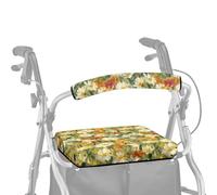 ASQVTIFE Pittura a olio Fiori Drive Rollator Walker Seat Cover per Viaggi Outdoor Set Rollator Walker Sedile e Schienale Coperture per Anziani in Vita Assistita Maniglie Coperture per Camminatori