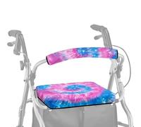 ASQVTIFE Set da viaggio Tie Dye Rainbow Walker Covers per deambulatore e coprischienale per anziani in vita assistita coperture per maniglie per deambulatori roll bar copertura per deambulatore
