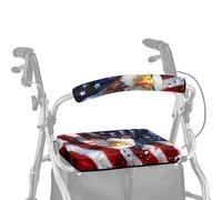 ASQVTIFE Set di 2 coprisedili universali per deambulatore e deambulatore con bandiera americana, coprisedili e schienali, comodi coprisedili e schienali, decorazioni per il 4 luglio