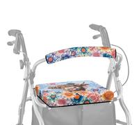 ASQVTIFE Set di coprisedili e schienali per deambulatori con motivo bassotto per sedia e schienale, per anziani in vita assistita, accessori decorativi