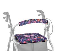 ASQVTIFE Set di coprisedili per deambulatori a farfalla per deambulatori da donna, coprisedili e schienali, per anziani in vita assistita, copri maniglie per deambulatori