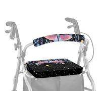 ASQVTIFE Set di coprisedili per deambulatori e deambulatori con cielo stellato e luna, per anziani e deambulatori, set di coprisedili e schienali, per anziani in vita assistita, accessori decorativi
