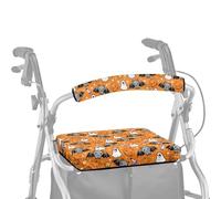 ASQVTIFE Simpatico Ghost Drive Rollator Walker Seat Cover per viaggi all'aperto Set Rollator Walker Seat e Schienale Covers per anziani in vita assistita Coperture per maniglie per camminatori