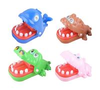 ASQzhuLIWing 4pcs morso del Dito Giocattolo Coccodrillo Giocattolo Classico morso del Dito Famiglia Genitori Figli Giochi di Reazione Regalo per Bambini intrattenimento per la Famiglia Colore Casuale