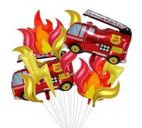 ASQzhuLIWing Palloncini per camion dei pompieri per decorazioni per il compleanno per bambini film in alluminio Fire brigate palloncini per decorazioni per bambini decorazioni per