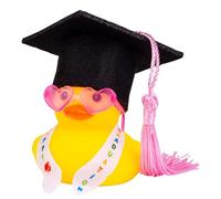 ASQzhuLIWing Paperelle di Gomma Rubber Duck Regalo Laurea con Diploma e Cappello mini paperelle Occhiali da sole Regali Dr Duck per la Laurea Regalo di Esame Superato (nero-rosa)