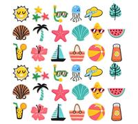 ASQzhuLIWing Set di 36 accessori per borse da spiaggia, decorazioni estive in EVA per borse da spiaggia e borse da spiaggia semplicemente meridionali, accessori decorativi per borse da spiaggia, borsa