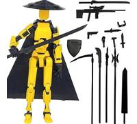 ASQzhuLIWing T13 Action Figure 3D Stampata Multi Articolata Mobile Lucky13 Dummy 13 Action Figure Titan13 Mobile Robot 13 Figure Stop Motion Decorazione da Tavolo Regalo per Collezionisti (Giallo)
