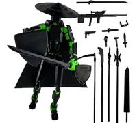 ASQzhuLIWing T13 Action Figure 3D Stampata Multi Articolata Mobile Lucky13 Dummy 13 Action Figure Titan13 Mobile Robot 13 Figure Stop Motion Decorazione da Tavolo Regalo per Collezionisti (Nero Verde)