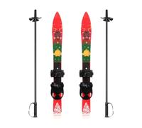 AsrMyjcx 2 Pezzi Skiboards Bambini Bambino Pattini da Ghiaccio con Attacchi Bastoncini Scarponi Materiale PP Resistente Adatto a attività Invernali