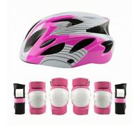 AsrMyjcx 7 Pezzi Casco con Protezioni Polsi | Involucro Esterno Rigido, Casco con Ginocchiere e Gomitiere, Resistente agli Urti, Set Protettivo Gomitiere