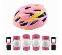 AsrMyjcx 7 Pezzi Casco con Protezioni Polsi | Involucro Esterno Rigido, Casco con Ginocchiere e Gomitiere, Resistente agli Urti, Set Protettivo Gomitiere