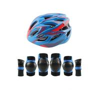 AsrMyjcx 7 Pezzi Casco con Protezioni Polsi | Involucro Esterno Rigido, Casco con Ginocchiere e Gomitiere, Resistente agli Urti, Set Protettivo Gomitiere, M