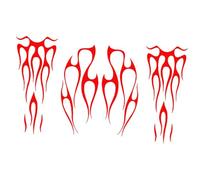 AsrMyjcx Adesivi Serbatoio Strisce Decorative Fiamma Decalcomanie Parafango Kit Carrozzeria con Forte Aderenza Adatto per Aumentare La Riconoscibilità, Rosso