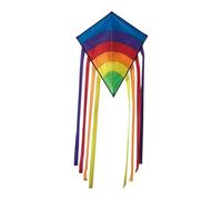 AsrMyjcx Aquilone da Spiaggia con, Aquilone Arcobaleno, a Linea Singola, con Ampia Apertura Alare E Corda, Pieghevole per Giochi E attività, Testa Blu