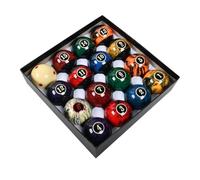 AsrMyjcx Biliardo Set Completo 16 Palline Pool Americane Materiale Resina Stabile Scorrimento Numeri Ben Visibili Adatte per Tavolo, TP-B110 Palla Di Cristallo Da Sogno
