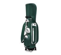 AsrMyjcx Borsa da Golf Donna Carrello Ruote Putter Sacca Spalla Impermeabile Pelle Microfibra Tasche Esterne Tasca Laterale Accessori Leggera Trasporto Adatta a Campo Pratica Gara Viaggio, Verde