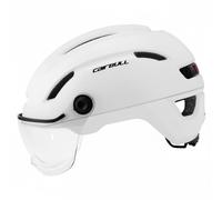 AsrMyjcx Casco da con Schiuma E Calotta PC per Assorbimento Impatti Certificato Adatto Pendolarismo Commissioni Viaggi Del Fine Settimana, Bianco Opaco, M 55-59cm