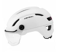 AsrMyjcx Casco da con Schiuma E Calotta PC per Assorbimento Impatti Certificato Adatto Pendolarismo Commissioni Viaggi Del Fine Settimana, Bianco Opaco, L 59-61cm