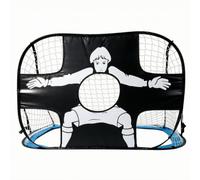 AsrMyjcx da Calcio Bambini Addestramento con Pannello Centrale Decorato Bersagli Laterali Rete Inclusa Struttura Pieghevole Leggera per Sessioni di Individuale Adatto Palestra Giardino Spazi Esterni