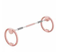 AsrMyjcx Fitness Hoop Cerchio Ginnastica Attrezzo Addominali Girovita E Gambe con Doppia Ruota E Cuscinetti Silenziosi Resistenza Regolabile con Blocchi in, Rosa, Base