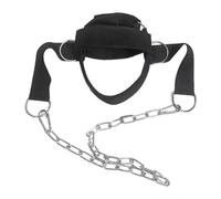 AsrMyjcx Head Harness per Training Collo E Schiena Superiore con Catena Robusta E Anello Metallico Costruzione in Nylon Regolabile Supporto per Esercizi