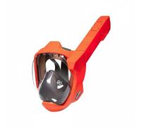 AsrMyjcx Maschera Subacquea Integrale Maschera Visiera Snorkel Respiratore in Silicone Morbido per Uso Prolungato con Aderenza Facciale Confortevole Adatta per , Arancione , S/M