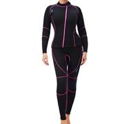 AsrMyjcx Muta Subacquea Donna Completo Immersione Neoprene 3mm Nuoto Surf Protezione Solare Asciugatura Rapida Antivento Comfort Elastico Adatta per Acque Aperte Triathlon Piscina, L, Donna Nero