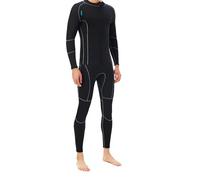 AsrMyjcx Muta Subacquea Donna Completo Immersione Neoprene 3mm Nuoto Surf Protezione Solare Asciugatura Rapida Antivento Comfort Elastico Adatta per Acque Aperte Triathlon Piscina, 4XL, Uomo Nero