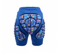 AsrMyjcx Pantaloni Protettivi Bambini Shorts Protettivi Pantaloncini con Cuscinetti Vita Elastica Adatti per Ciclismo Equilibrio Ricreazione , Blu , 120-S 3-4 Anni）Vita 46cm