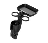 AsrMyjcx Portabicchieri Auto Espandibile con Vassoio Base Regolabile Montaggio Facile Grande capacità per Bottiglie Cibi Adatto per Auto Camion Viaggi Lunghi S