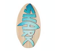 AsrMyjcx Skimboard Bambini Tavola da Spiaggia Poplar Legno Pratica Allenamento Equilibrio Design Leggero Antiscivolo per Attività Acquatiche Allenamento , 35 Inch , Blue Fishbone