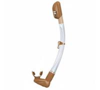 AsrMyjcx Snorkel in Silicone Tubo da Immersione Boccaglio Respiratore Struttura Morbida Inodore con Valvola Inferiore di Scarico E Attacco Alla Maschera Adatto, Cioccolato