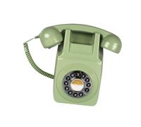 AsrMyjcx Supporto da Parete per Telefono Fisso retrò, Telefono a quadrante, Decorazione per la casa, Tipo Vintage, Telefono Antico per Affari, Feste, Famiglia, Verde