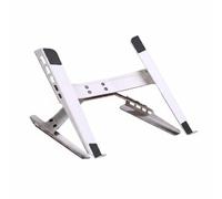 AsrMyjcx Supporto Laptop Regolabile Supporto Computer Portatile Rialzo Notebook Base Ventilata Riser Ergonomico Telaio Solido in Acciaio al Carbonio Adatto a, Bianco