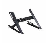 AsrMyjcx Supporto Laptop Regolabile Supporto Computer Portatile Rialzo Notebook Base Ventilata Riser Ergonomico Telaio Solido in Acciaio al Carbonio Adatto a, Nero