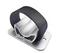 AsrMyjcx Supporto Ruota Bicicletta Staffa Cradle Gancio Base Rettangolare in Lega di Alluminio con Cinghia Regolabile Adatto per Trasporto in Auto Viaggi Outdoor, Argento