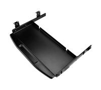 AsrMyjcx Vassoio per Tastiera Scorrevole Sotto Scrivania Piattaforma Ergonomica Supporto Estraibile Porta Tastiera in Metallo Robusto Adatto per, Nero
