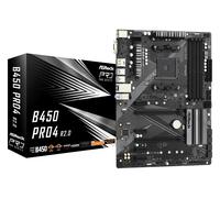 ASRock B450 Pro4 R2.0 - Motherboard - ATX - Socket AM4 - AMD B450 - USB-C Gen2, USB 3.2 Gen 1, USB 3.2 Gen 2 - Gigabit LAN - Onboard-Grafik (CPU