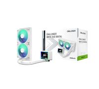 ASRock Challenger White 240 Digital AIO - Raffreddamento ad acqua compatibile con AMD AM5/AM4 e Intel LGA1851/LGA1700, ARGB, 120 x 120 x 25,4 mm